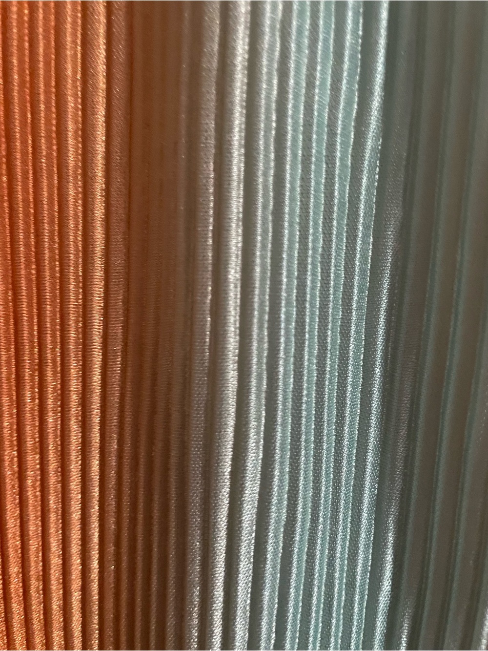 Teal & Rust Pleated Slip Dress - Picture 6 of 8